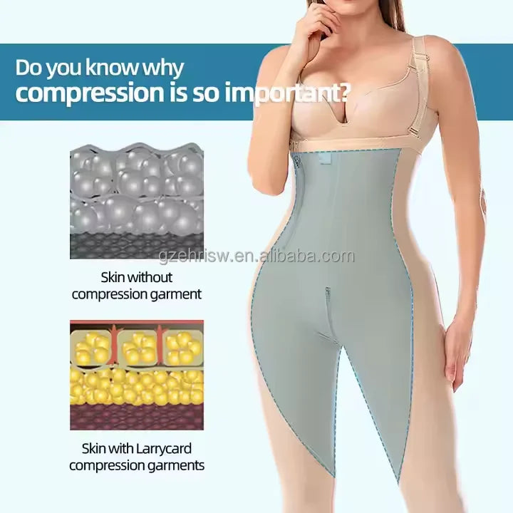 Verified Women Post Surgical Liposuction Compression Garment Shapers Colombianas Faja Bodysuit Pant Post Surgery Shapewear