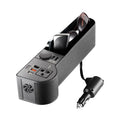 SEAMETAL Car Organizer with 12V/24V to 220V Inverter Seat Crevice Storage Box 4-USB Ports QC3.0 Fast Charging for Smartphone