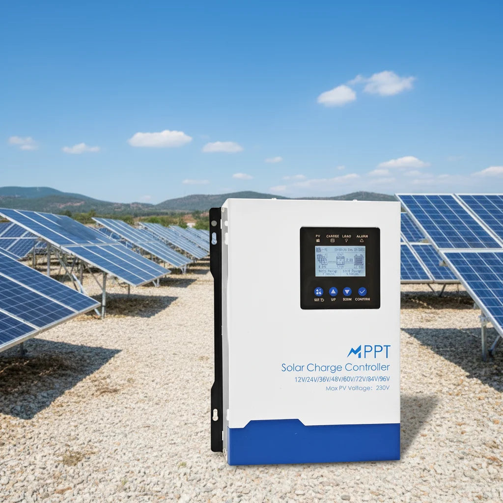 Factory Price 120A MPPT Solar Charge Controller 230V PV Input Auto for 12V/-96V LCD Display RS485 95-99% Efficiency Home Use