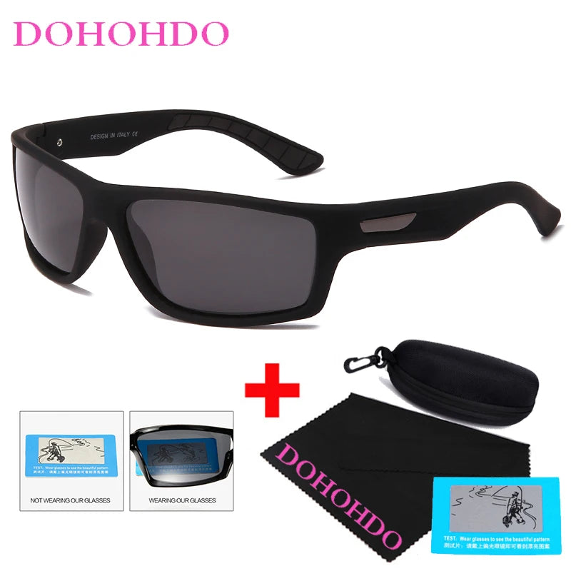 DOHOHDO New Luxury Polarized Sunglasses Men Car Driving Anti-Glare Sun Glasses For Male Colorful Film Series UV400 Gafas De Sol
