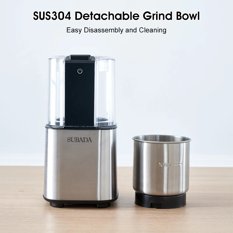 Hot Sale Portable Grinder Mill Electric Stainless Steel Coffee Bean Grinder Mixer Food Processor Blender Spice Mill