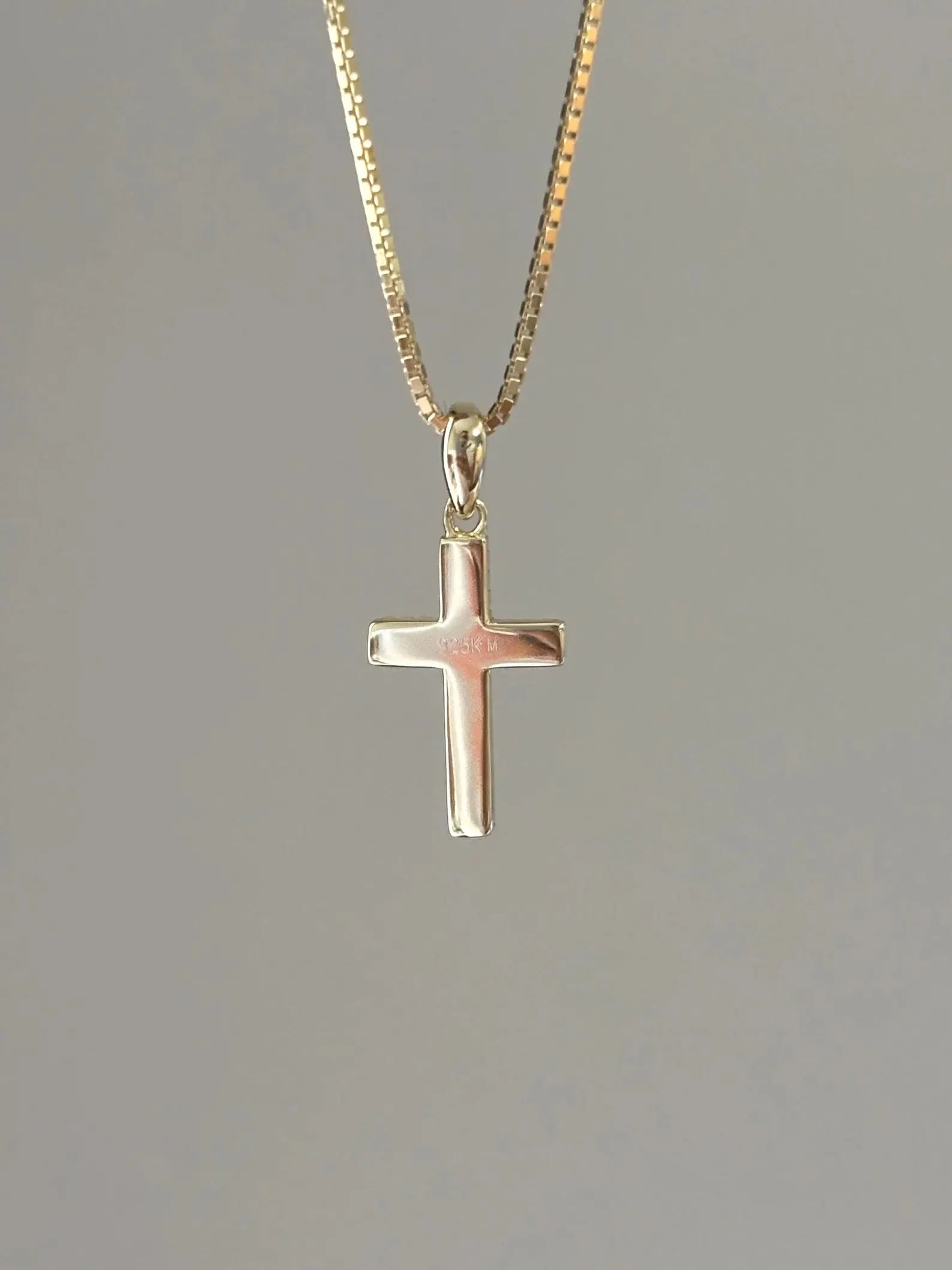 Great Gems Dainty 0.20ctw Moissanite Cross Necklace Pave Diamond Charm Sterling Silver Yellow Gold Plated Christian Religious