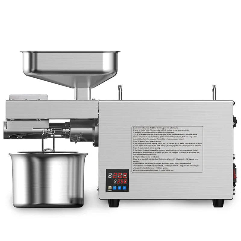 Top Quality Screw Oil Pressers Automatic Cold Press Oil Machine With Temperature Control