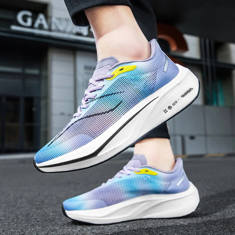 2024 Brand Logo Custom Men Casual Sports Sneakers Mesh Blank Carbon Plate Sole Marathon Jogging Running Walking Shoes for Women