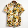 OEM Service Custom Wholesale Summer Men Clothing Short Sleeve Hawaiian Printed Fashion Shirt