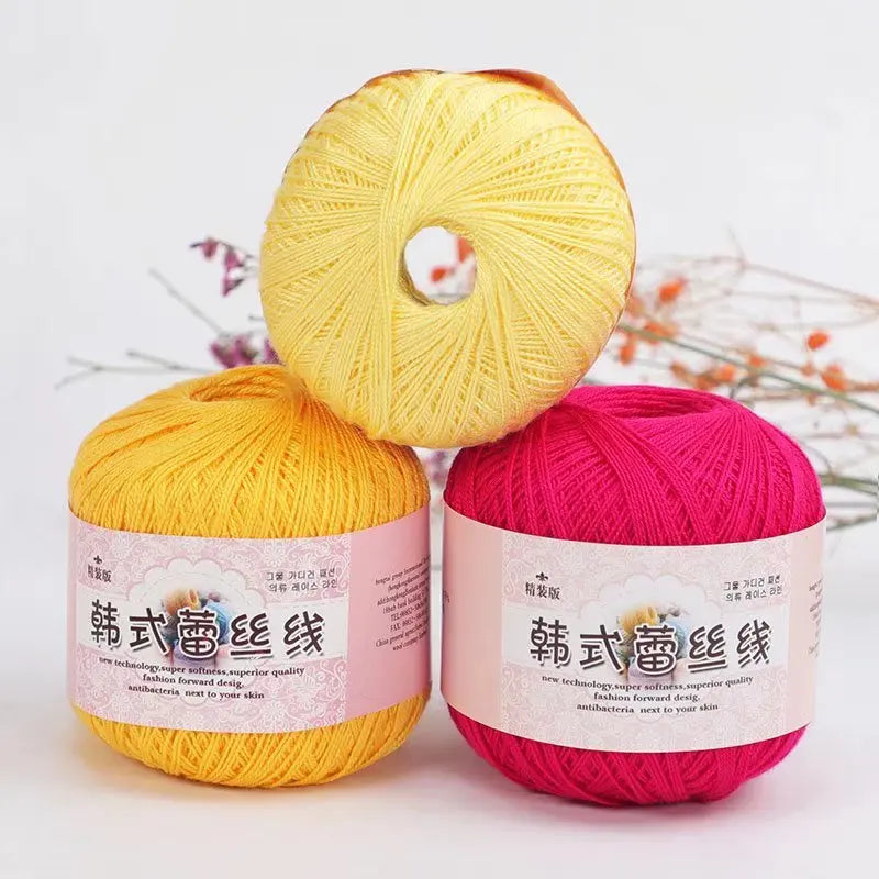 Korean Handmade Knitted Sweater Coaster Jacket DIY Baby Pure Cotton Yarn Carded Dyed Anti-Pilling