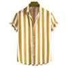 Men's Summer Fashion Linen Shirts New Short-Sleeve Casual Print Blouse Top with Turn-Down Collar Breathable and ODM Supplied