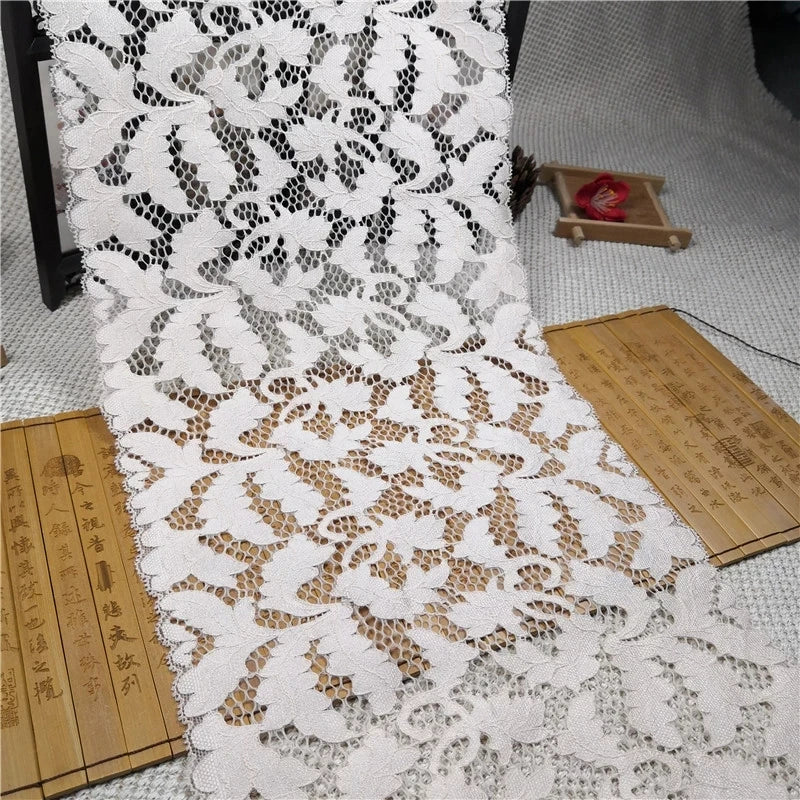 Width 21cm Wide Lace Accessories for Skirt and Sweater Hem Decoration Thickening Hollow Out Cloth Skirt Material