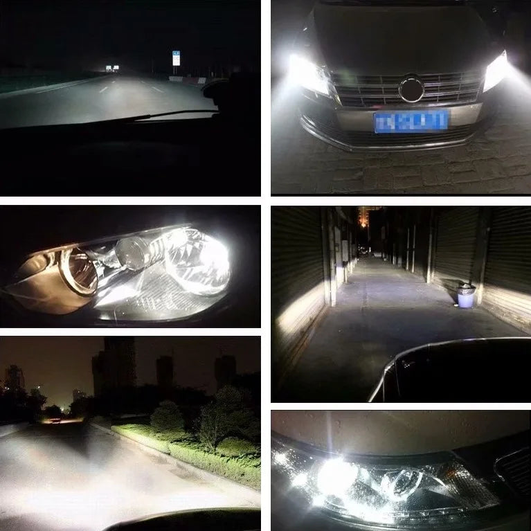 H1 H3 12V Car LED Bulbs 6000K White LED High Power 5630 10SMD Auto Decoding Fog Light Driving Lamp Daytime Running Light DRL