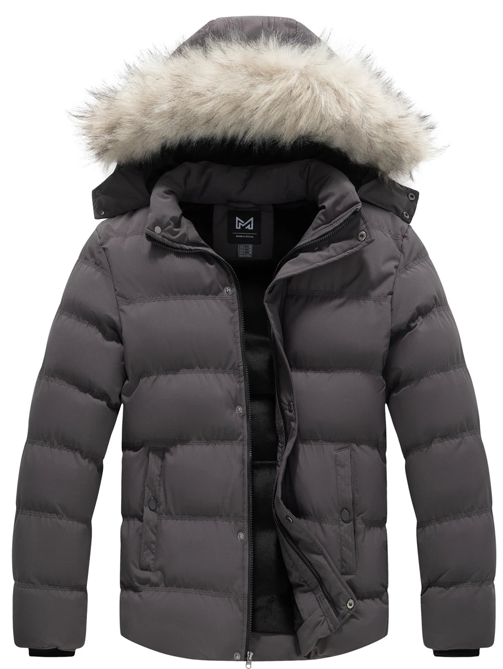 Men's Hooded Winter Coat Warm Puffer Jacket Thicken Quilted Jacket