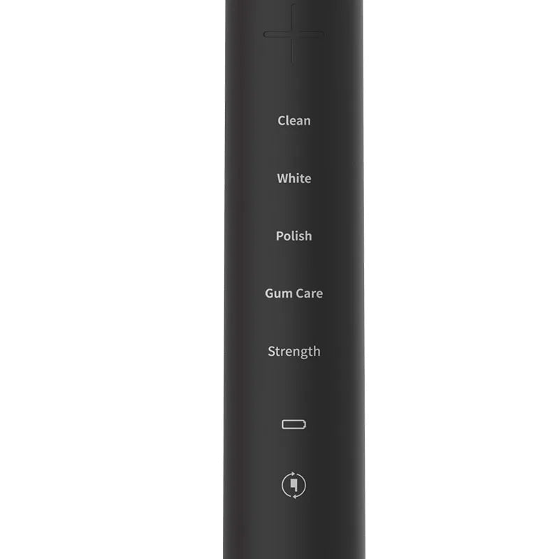 Rechargeable IPX8 OEM Custom Black Wireless Automatic Whitening Sonic Electric Toothbrush 4 Modes