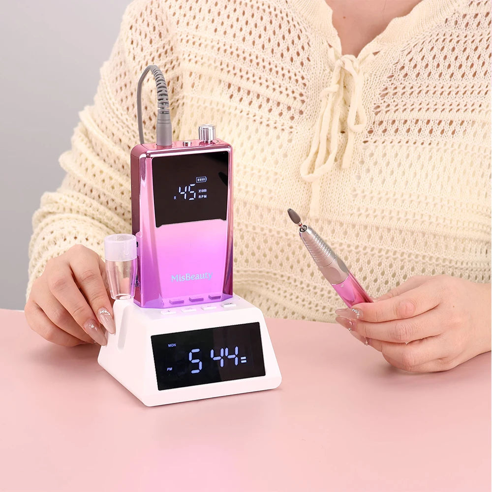 High Quality 45000 RPM Professional Pedicure Tool 85W Desktop Electric Nail Drill Machine Brushless Motor Portable E File