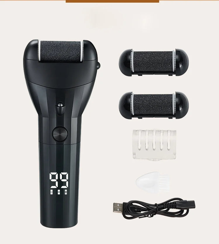 New Professional Lcd Cordless Rechargeable Foot Scrubber Dead Skin Spa Electric Foot File Nail Callus Remover for Feet