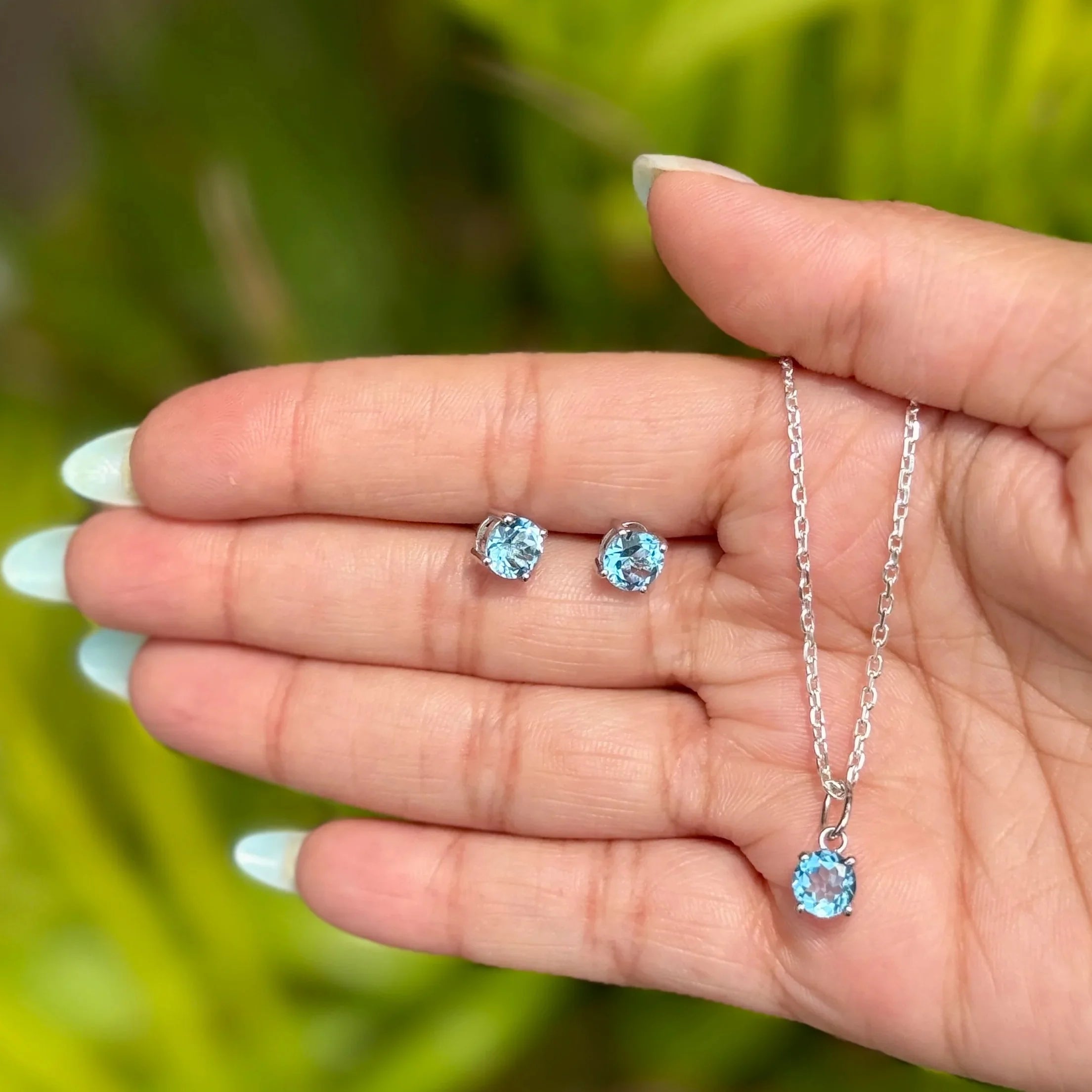 Latest Sunlit Spark Sterling Silver Citrine Round-Cut Necklace Earrings Set Gold/Silver Plating-Trendy Wedding Party Engagement