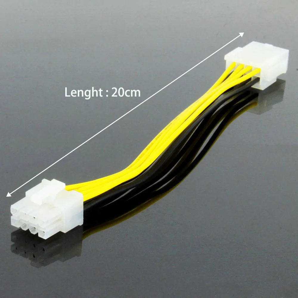 OULLX 8 Pin to 8 Pin ATX EPS Male to Female CPU Power Extension PSU Mainboard Power Extension Adapter Cable