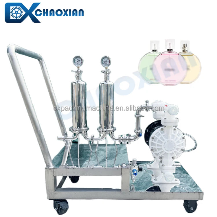 Stainless Steel Pneumatic Diaphragm Pump Perfume Purifier Scent Cologne Eau De Parfum Essence Body Spray Perfume Filter