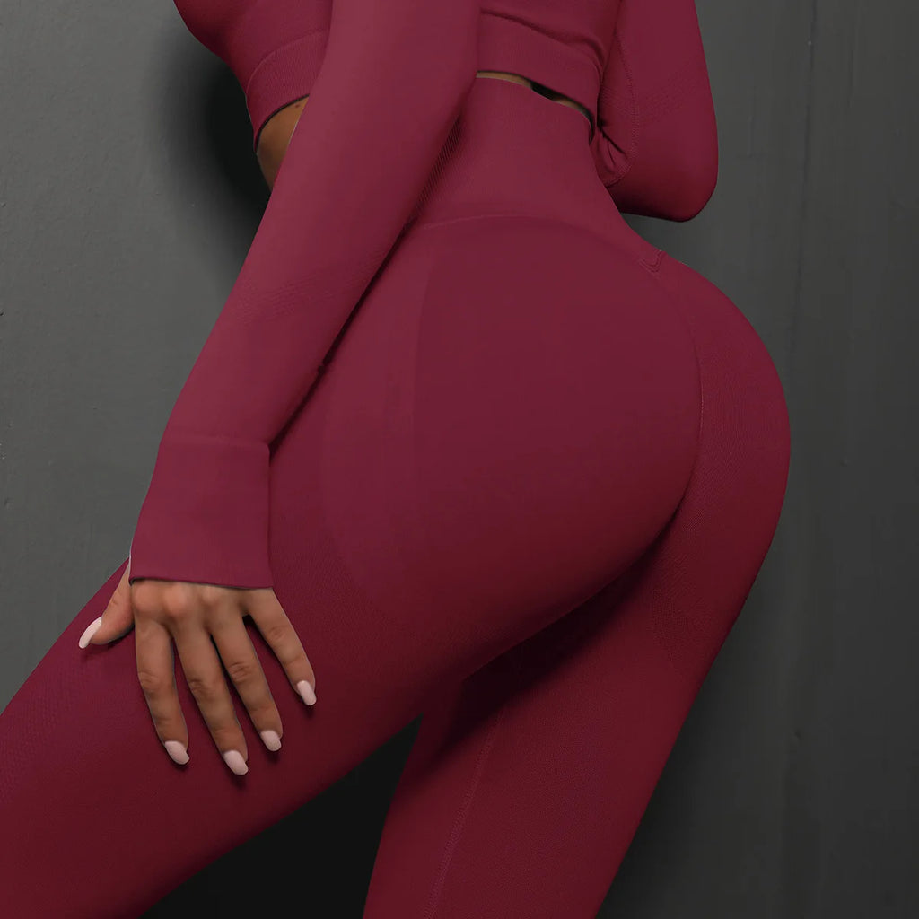 Women's Seamless Smile Face High Waist Yoga Leggings, Butt Lifting Workout Running Fitness Pants