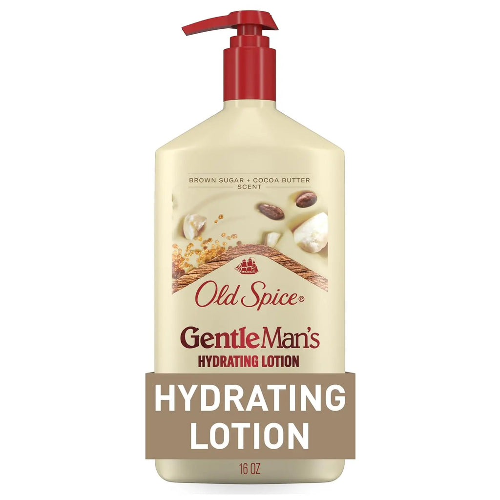 Old Spice GentleMan's Hydrating Lotion 16 Oz Brown Sugar Cocoa Butter Scent