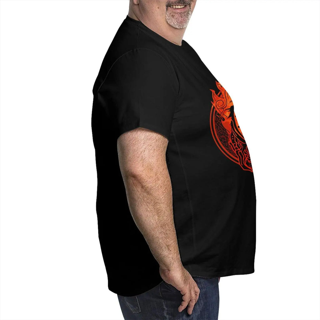 Unique Design Graphic Men T Shirts Plus Size Oversized Cotton T-shirts for Big Man Black Summer Short Sleeves Clothes Tops