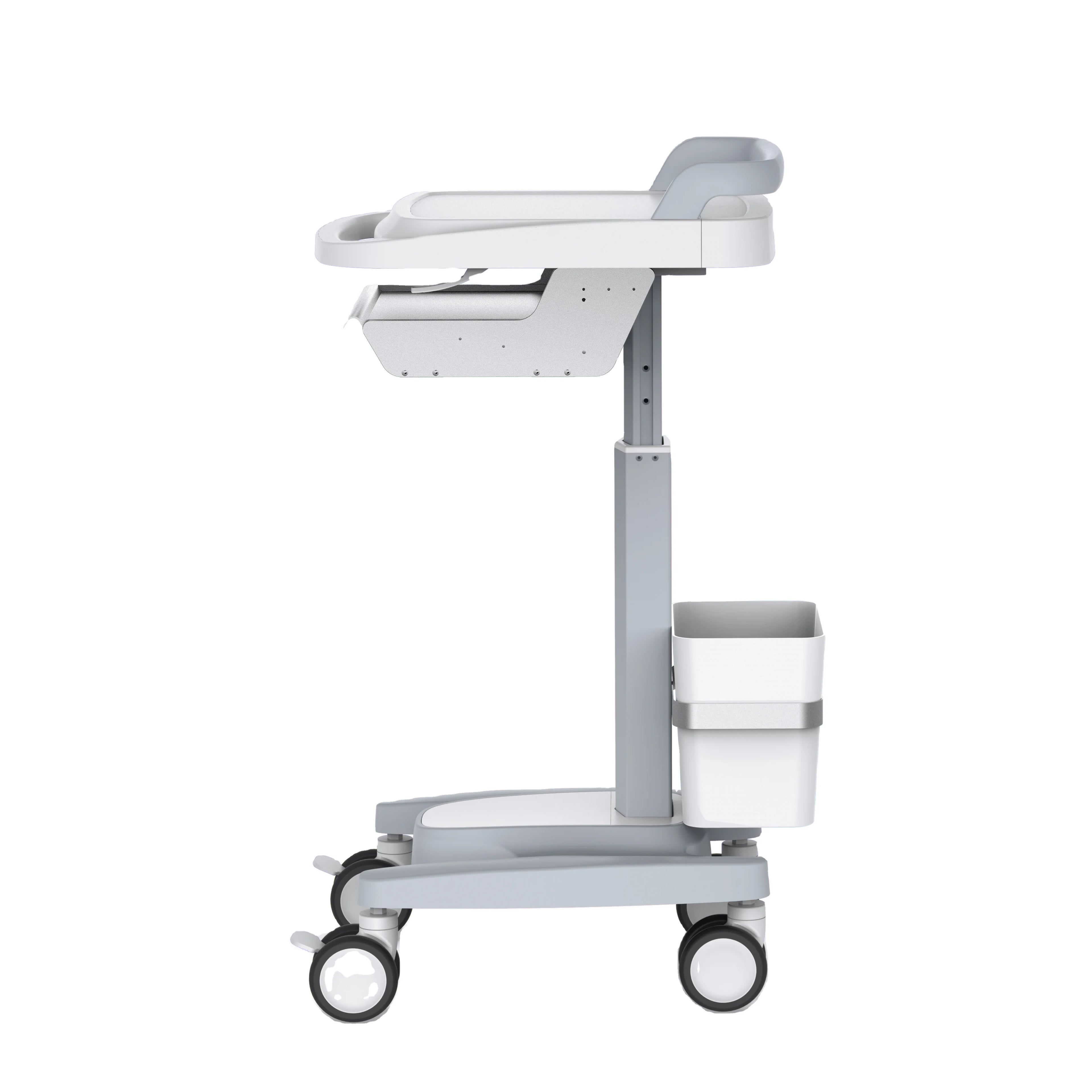 Laptop Medical Tablet Mobile Hospital Computer Ward Trolley Telemedicine Carts With Battery Wheels