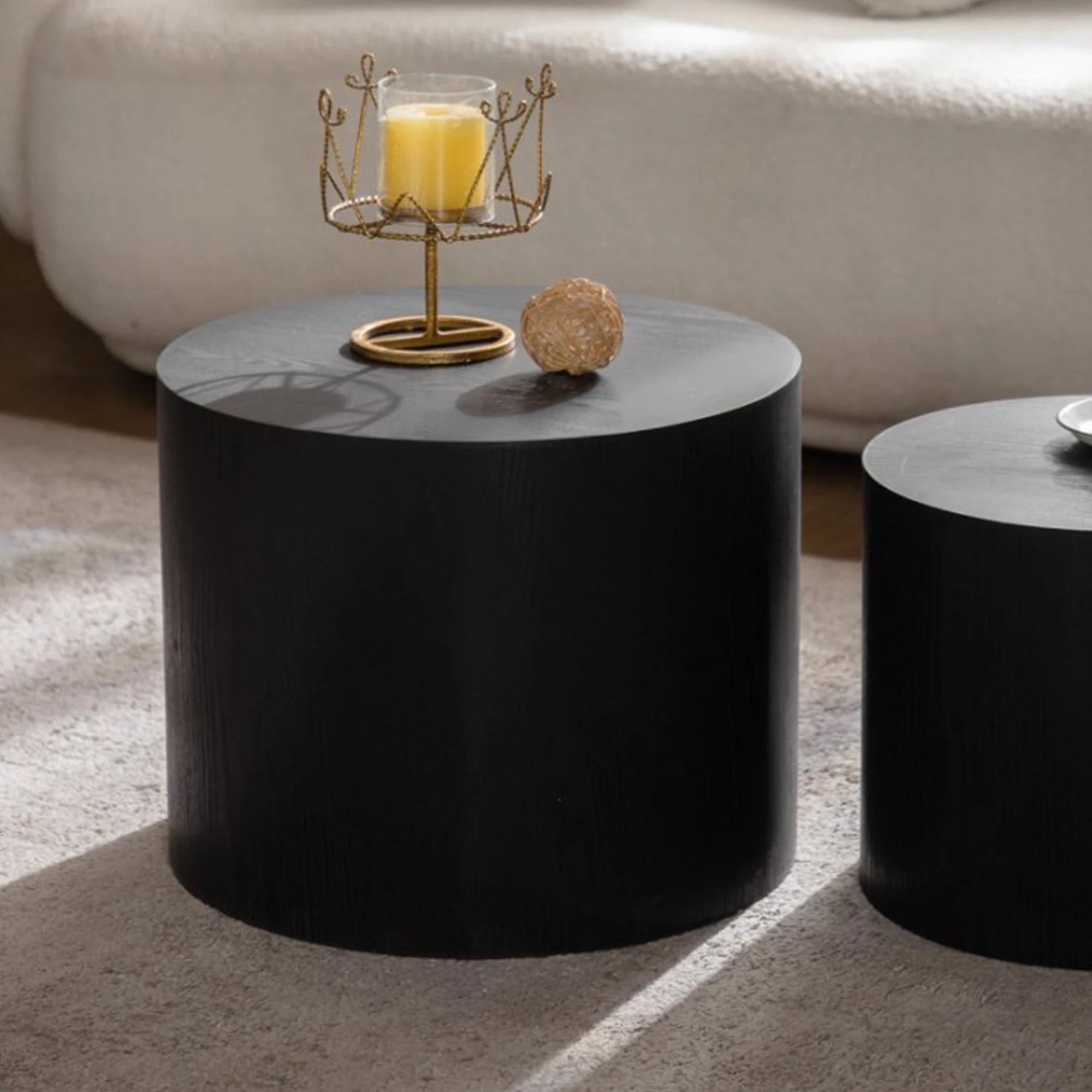 Nesting Modern Coffee Table Set 2 Wooden Foldable for Small Space Living Room Furniture