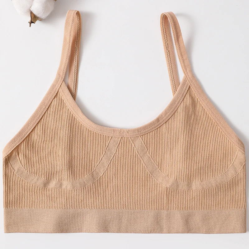 Women Sports Bra Tube Top Push-Up Bra Padded Crop Top Seamless Underwear Female Streetwear Tank Tops Removable Pads Camisole