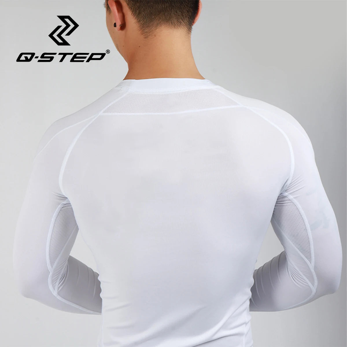 Men's Long Sleeve Winter Compression Top Quick-Drying Fleece-Lined High Elasticity for Basketball Fitness Sports Training