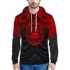 Men's Hoodies Custom Blue Polynesian Pohnpei Tribal Designer Sweater Boy Casual Oversized Hoodies Sweater