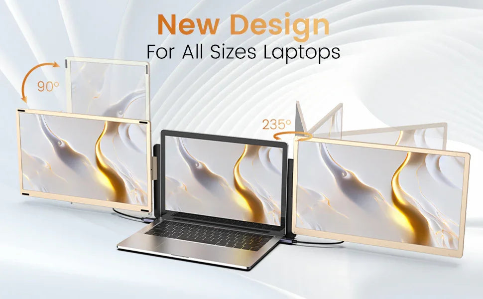 Factory Laptop Screen Extender S6 FHD 1080P IPS Detachable Magnetic DIY Triple Portable Monitor Work for windows macbook Pro
