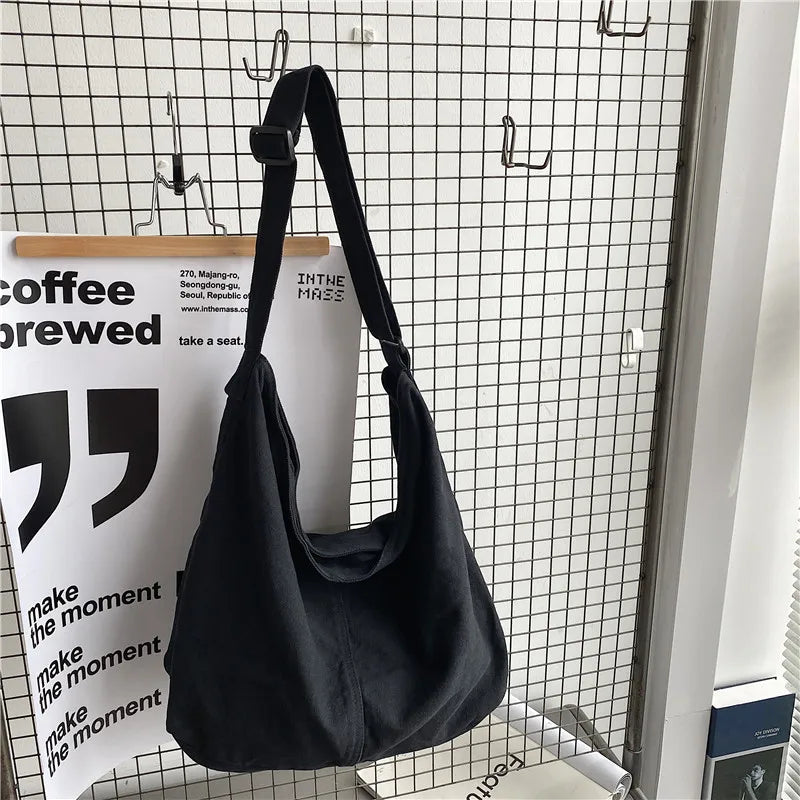 HOCODO New Bags for Women 2022 Canvas Shoulder Bag Fashion Large Capacity Handbags Female Casual Travel Bags Soft Crossbody Bags