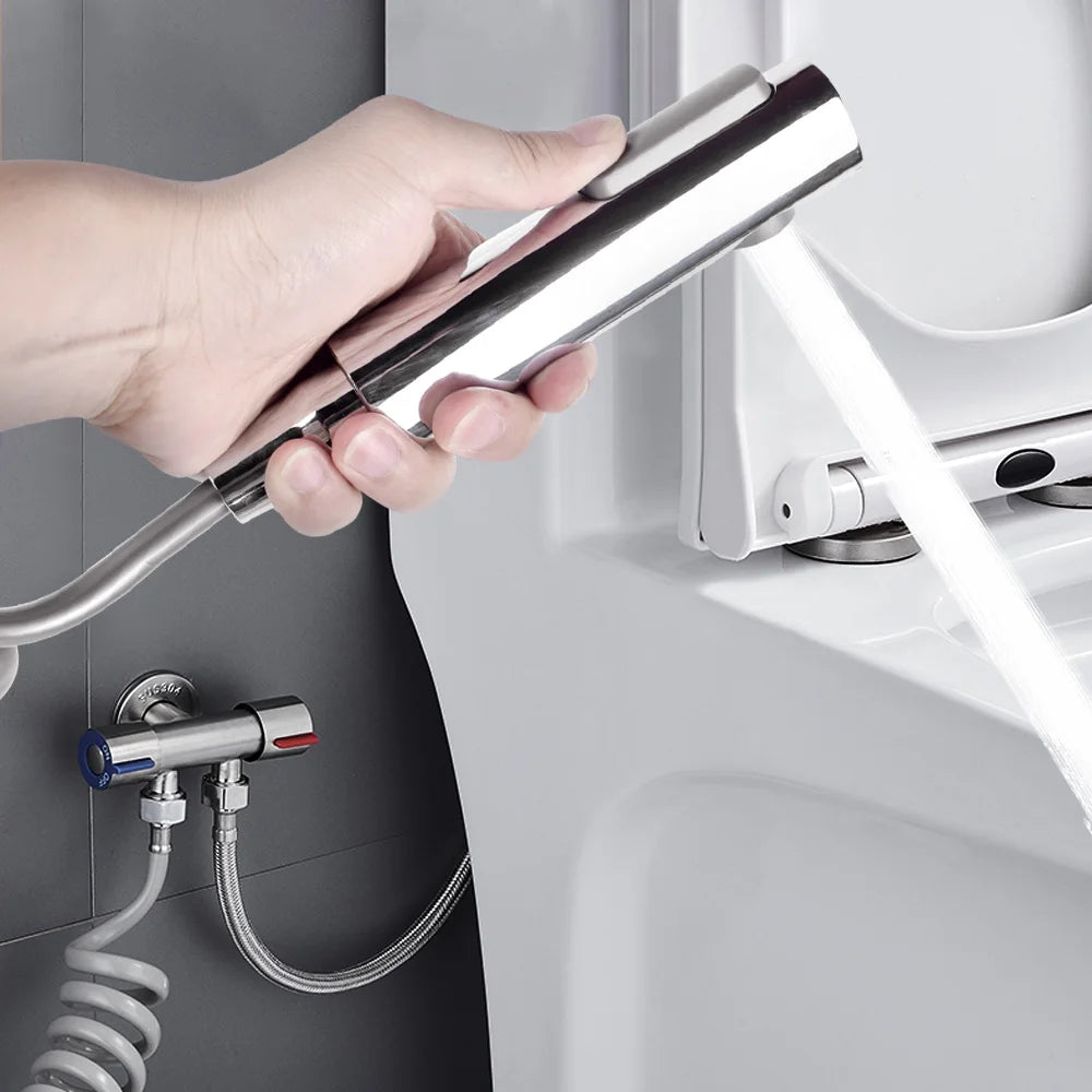 Modern Wall-Mounted Bidet Sprayer Shower Head with Vertical Spray and Metered Flow