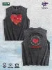 Religious Heart - Printed Washed Vest US Local Warehouse 3 Colors Cotton Breathable Trendy Top