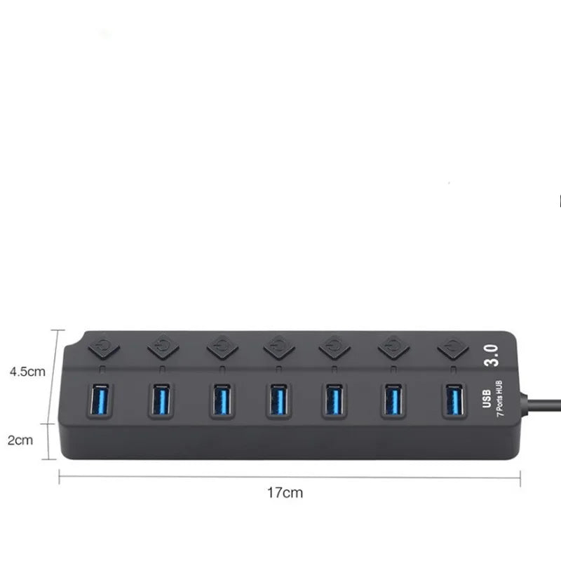 Usb3.0hub One Drags Seven-port Laptop Extender USB3.0 Hub High-speed Transmission CableUSB Computer Expander