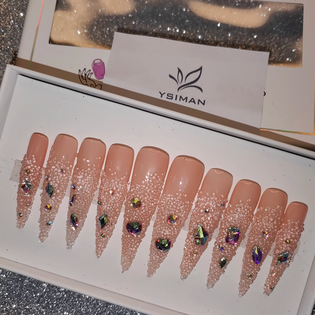 2024 Newest Wholesale Private Label Handmade Press Nails Ins Most Popular Trending Artificial Fingernails Acrylic Full Design