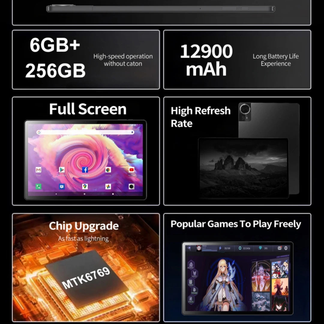 2025 14-Inch Smart Android 13.0 PC 6G+256GB MTK Processor-Seamless Learning Office & Entertainment Experience  Tablet PC