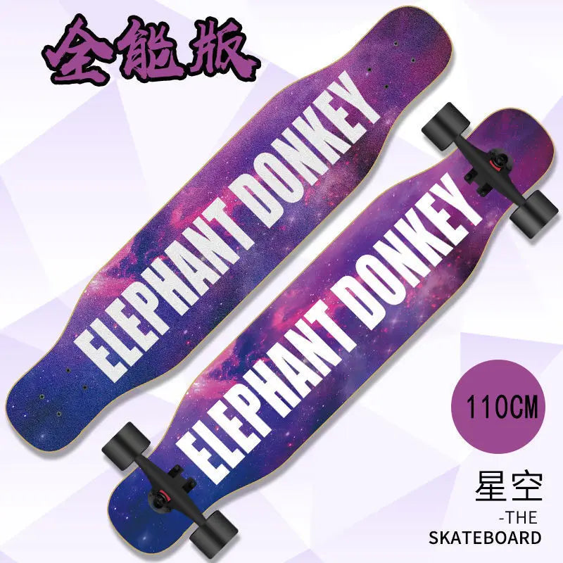 Beginners Long Board Skateboard Female Male Adults Students Teenagers Four-Wheel Magnesium Alloy Walking Dance Board China