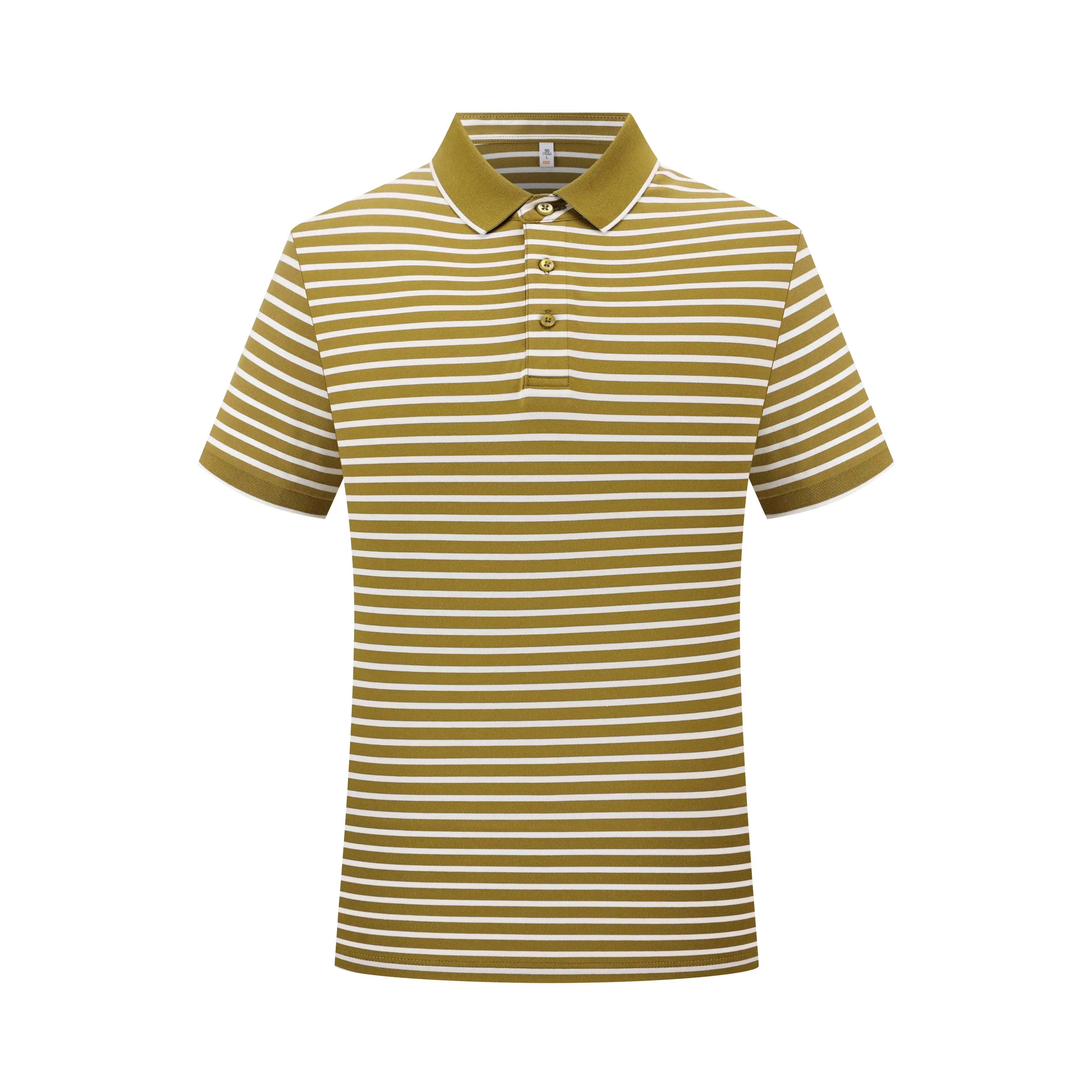 2024 Men's Trend Striped Printed Pullover Polo Shirts Stripe Polo Knit Sweater 200g Polo Sublime