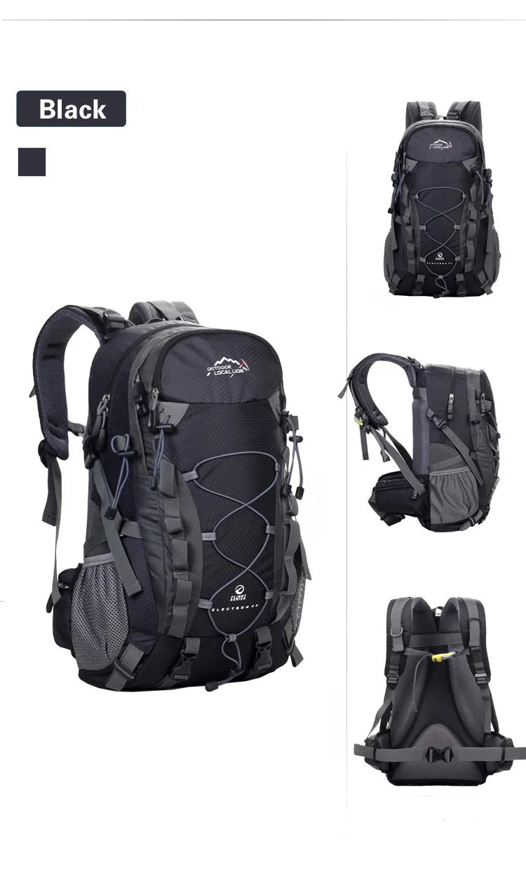 40L Outdoor Climbing Mountaineering Backpack Waterproof Functional Men Women Sports Bag Hiking Traveling Bag