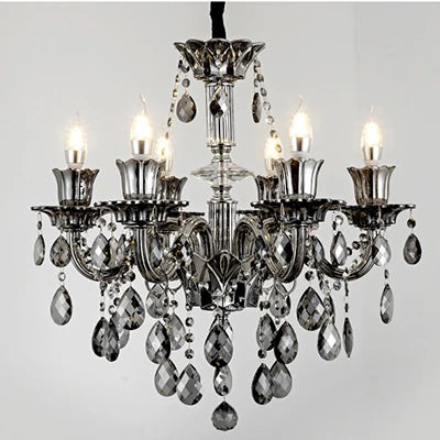 Modern Candle Crystal Lamp Living Room Large Crystal Chandelier Lighting Modern Atmosphere Restaurant Bedroom Hanging Lamps