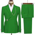 XS-5XL Men's Autumn and Winter Personalized Buckle Design Suit Fashion Business Casual Suit Set Two Piece