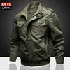 ANSZKTN Men Spring Fall Plus Large Size  Men's Stand Collar Cotton Jacket Casual Jacket Multiple Pockets Cargo Jacket