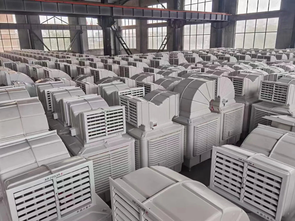 Hot Sale New Model  1.1kw 18000m3/h Plastic Body Water air Cooling Fan Ventilation Duct Cool Breeze air Cooler
