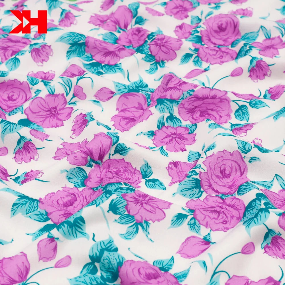 Kahn Hot Selling Small Flower Cotton Cotton Custom Print Lawn Fabric
