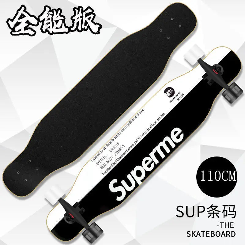 Beginners Long Board Skateboard Female Male Adults Students Teenagers Four-Wheel Magnesium Alloy Walking Dance Board China