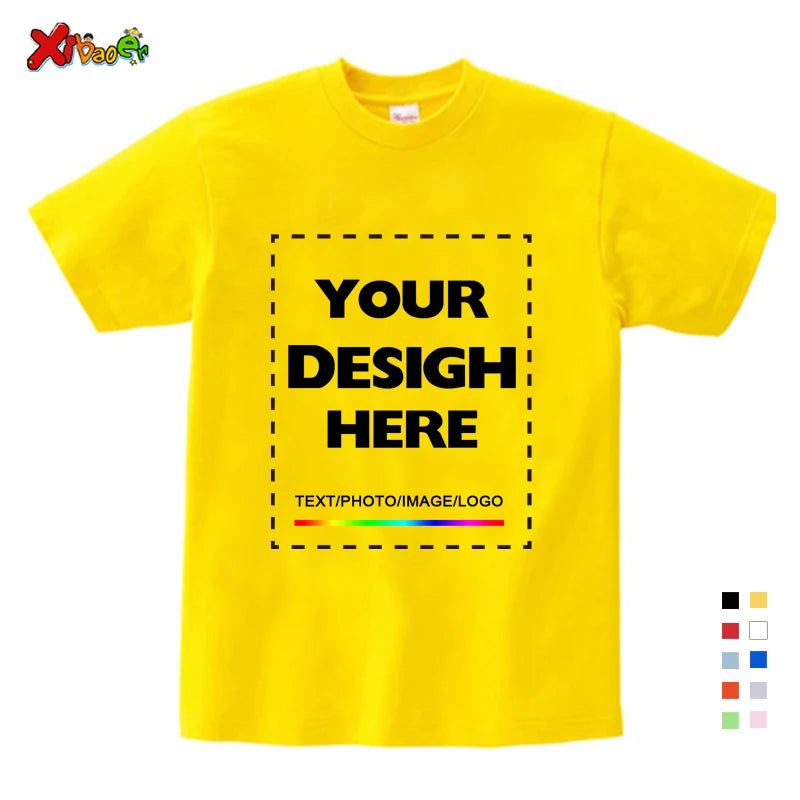 Custom Long Sleeves Shirt Kids Personalized Photo Shirt Children T-Shirt Name Clothing Girl Boy Shirt Toddler Logo Design Shirt