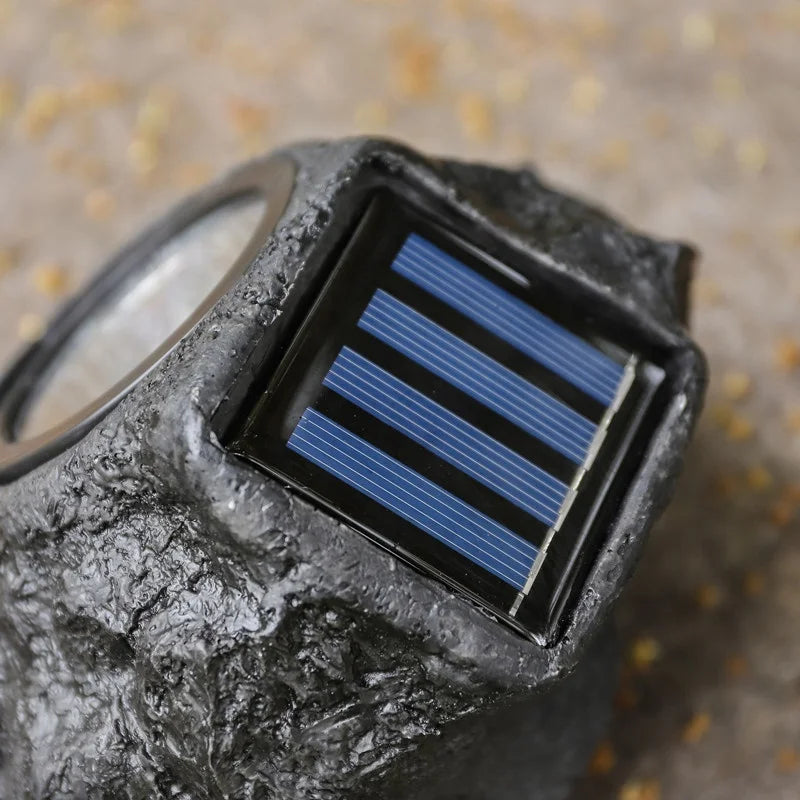 Wason Solar Rock Light Outdoor Garden Decorative Waterproof LED Solar Powered Garden Stone Light for Pathway Walkway Landscape