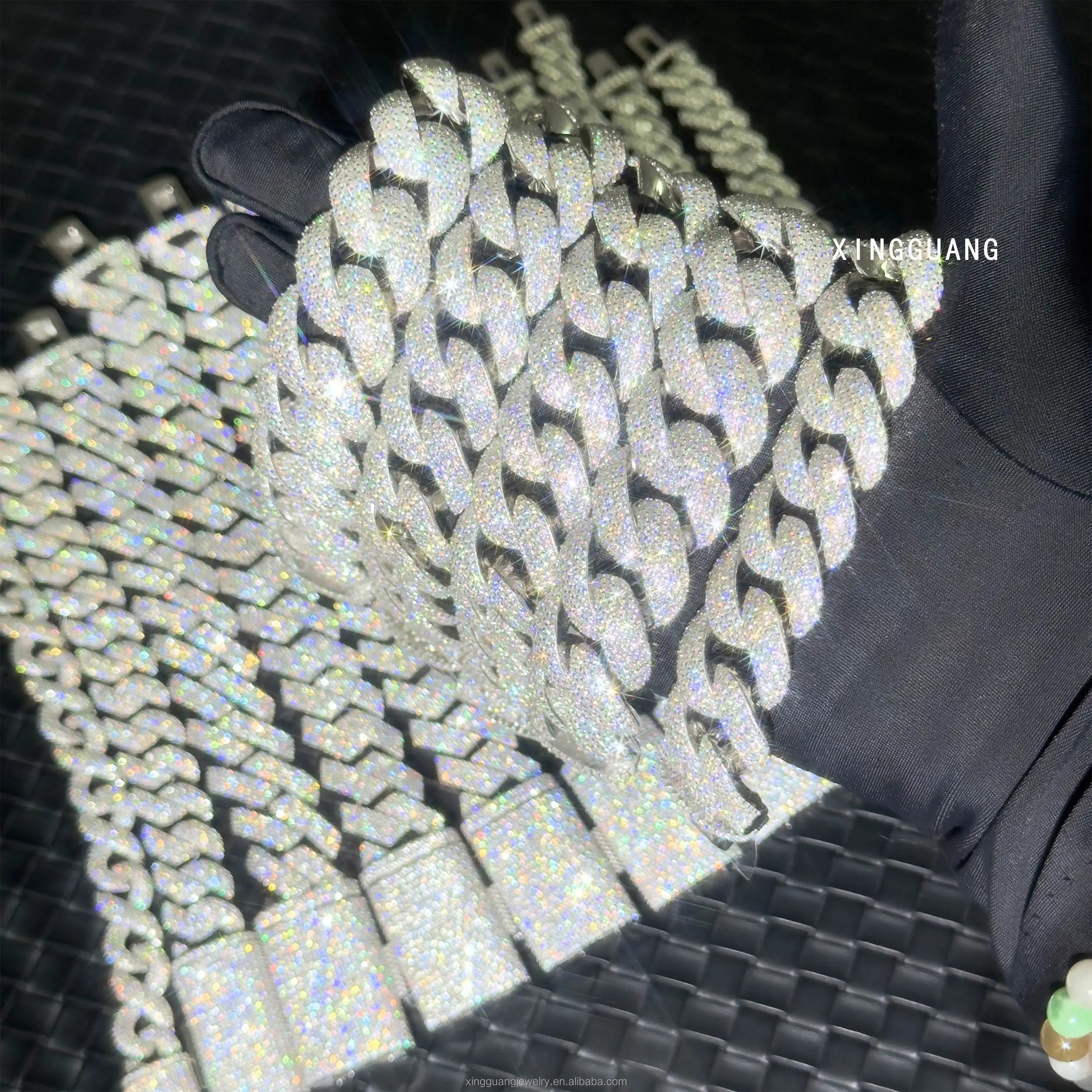 Ready to Ship Diamond Cuban Bracelet 6mm-22mm S925 Silver Hip Hop Bracelet Full Iced Out Moissanite Cuban Bracelet for Men