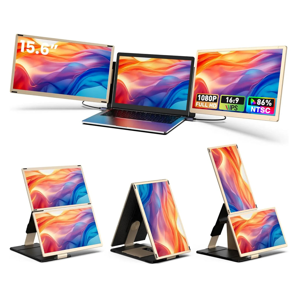 Factory Laptop Screen Extender S6 FHD 1080P IPS Detachable Magnetic DIY Triple Portable Monitor Work for windows macbook Pro