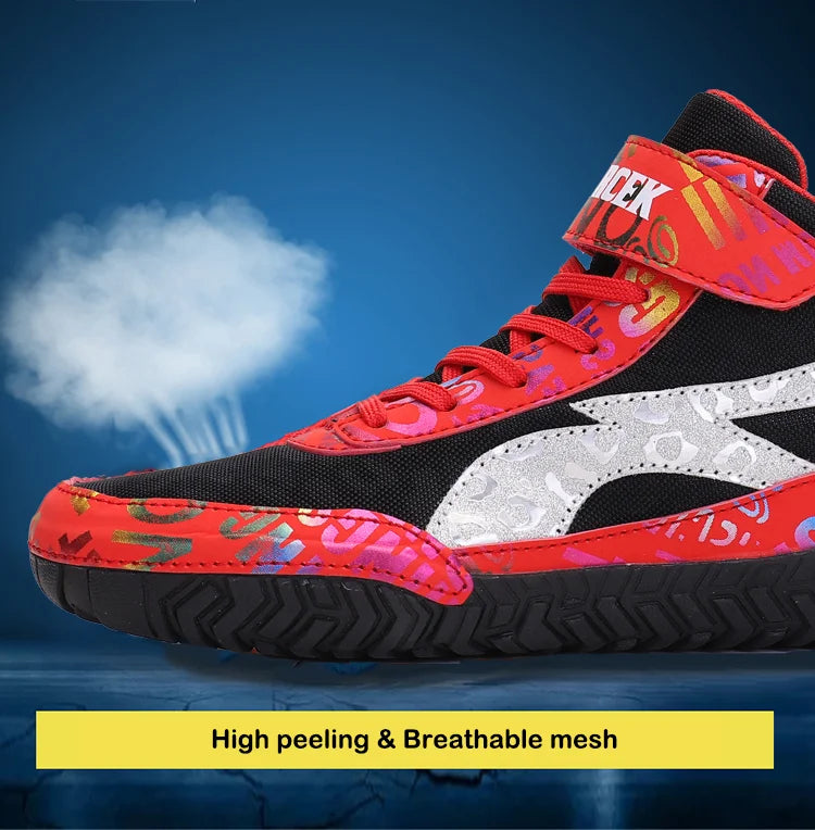 Manufacturer Wholesale High-end Leather Anti Slip Wear-Resistant Boxing Shoes for Men Model 603
