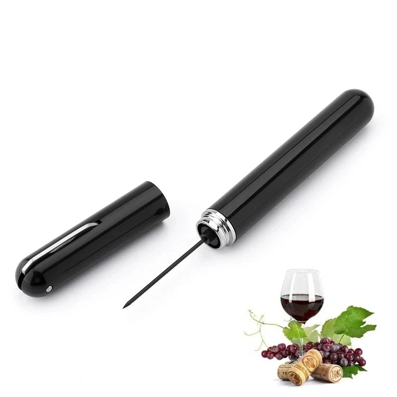 Portable Wine Corkscrew Pen Shape Air Pump Red Wine Bottle Opener with Foil Cutter Kitchen Accessories Quick Cork Removal Tools